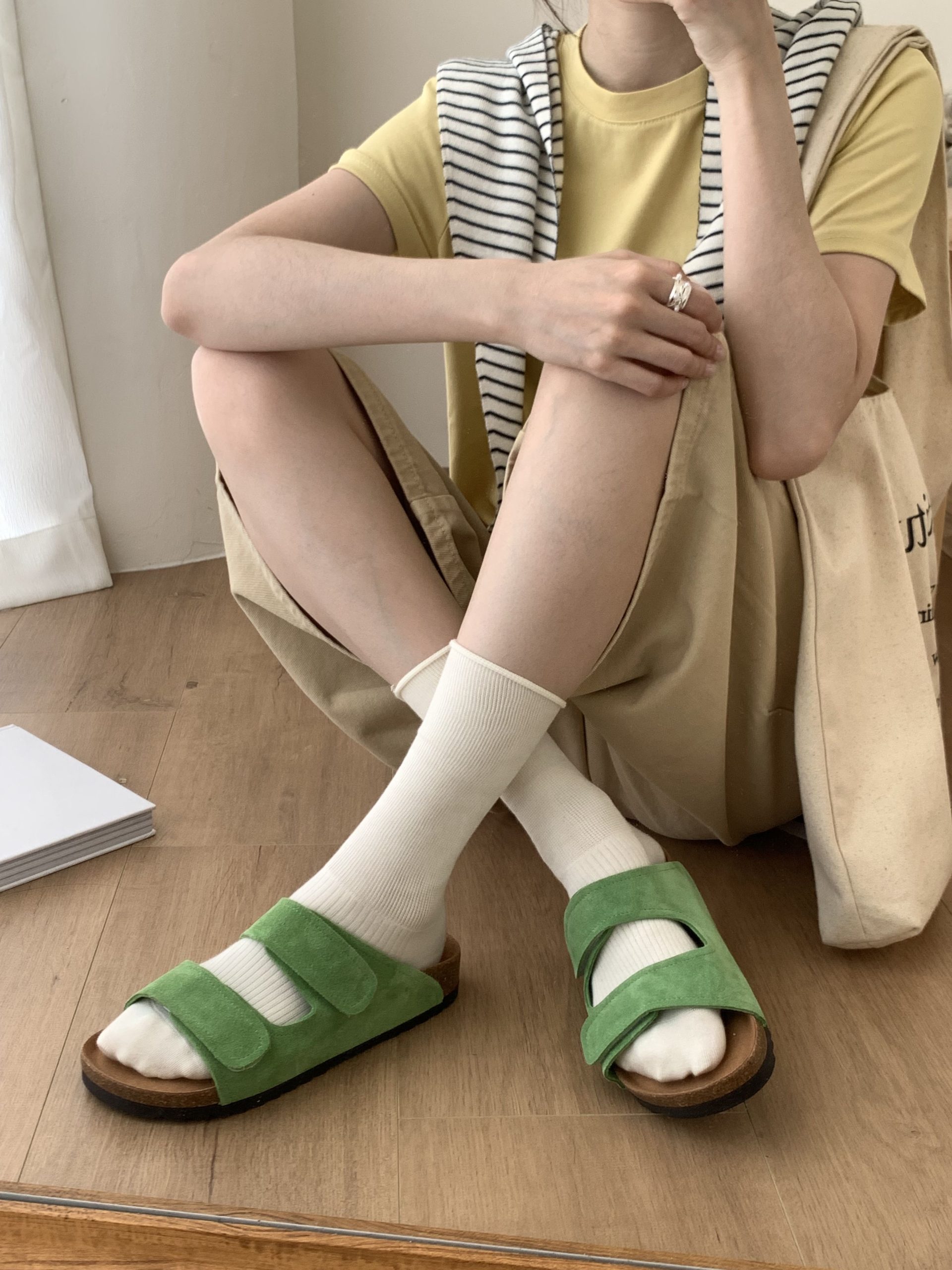 Birkenstock Style Women's 2026 New Spring Flat Slide Sandals Soft Cork Thick Sole Anti-Slip Outdoor Slippers - Style 76bea2 - Image 3