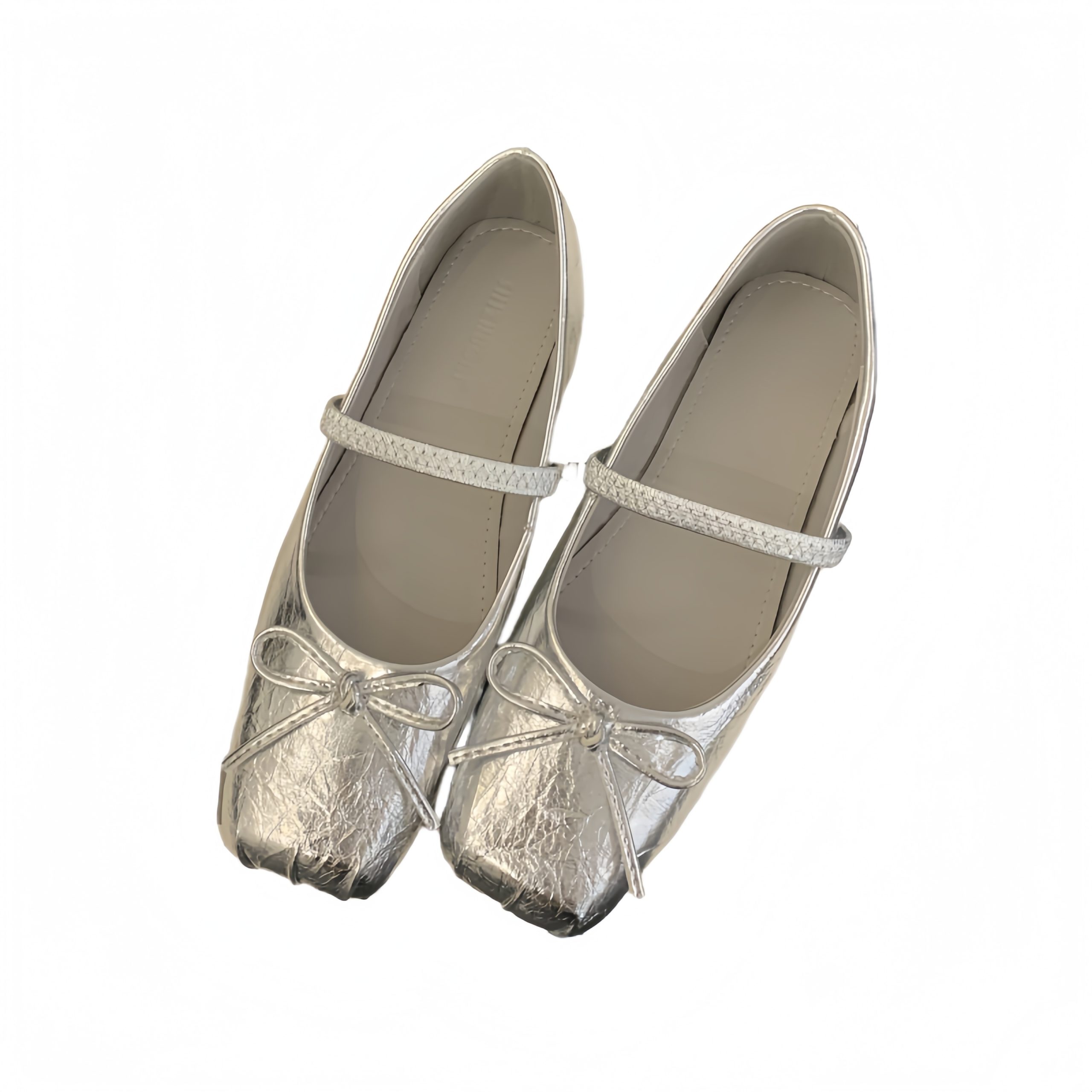 SHIZHUONI Bow Metal Buckle Flat Mary Jane Shoes 2025 Spring Autumn Retro Casual Commuter Low Heel Slip-On for Women - Image 5