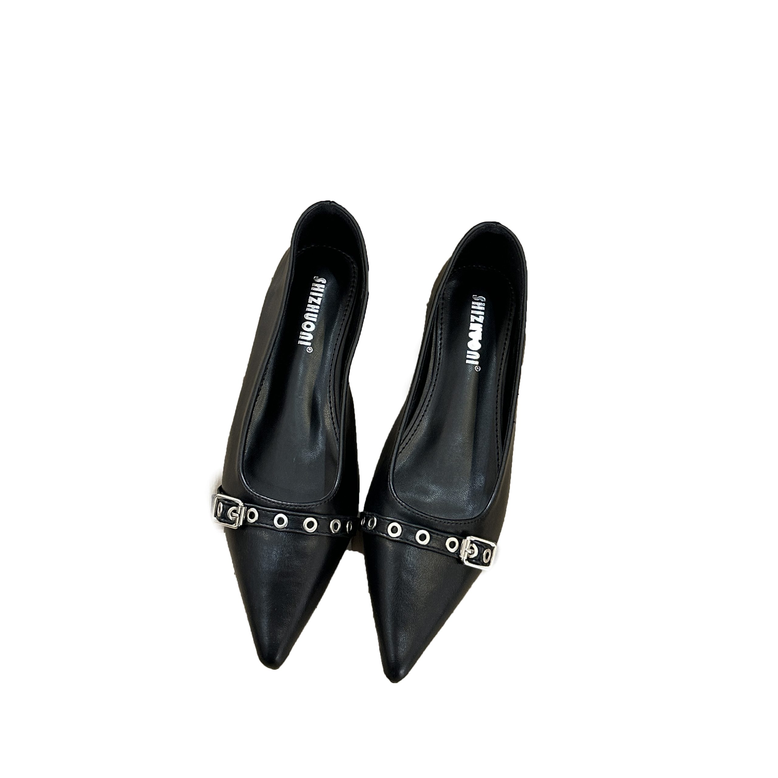 SHIZHUONI Women's Pointed Toe Mary Jane Shoes 2025 Spring New Low Heel Slip-On Casual Shoes - Image 5