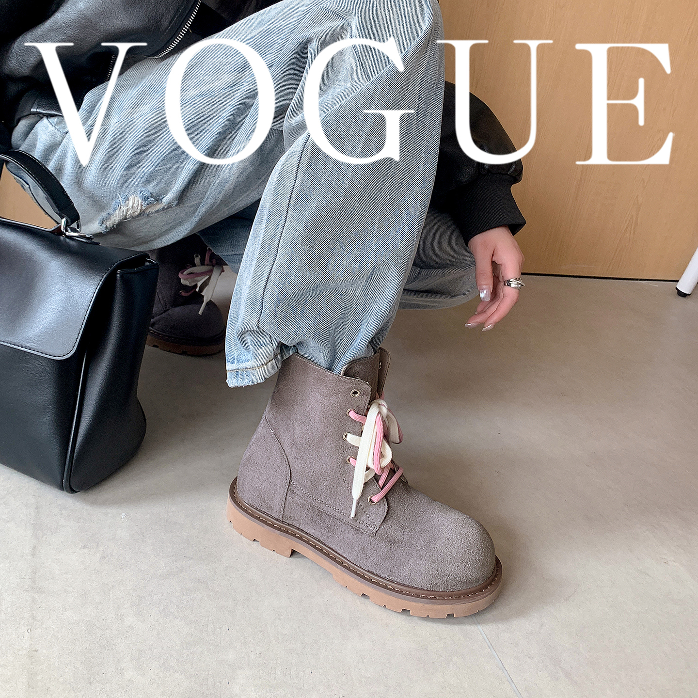 Women's Martin Boots 2025 Autumn Winter New Trend Fashion Short Boots for Petite Retro Thick Sole - Image 3